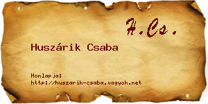 Huszárik Csaba névjegykártya