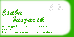 csaba huszarik business card